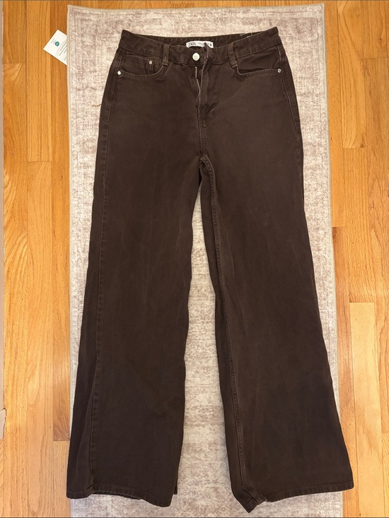 Zara Denim - Zara Chocolate Brown Wide-Leg Jeans